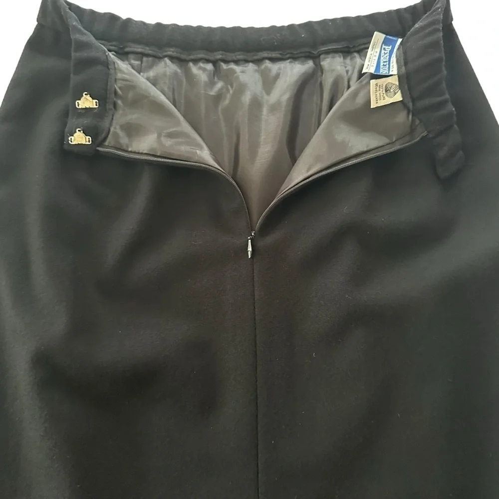 VTG PENDLETON BLACK WOOL PENCIL SKIRT SIZE SMALL